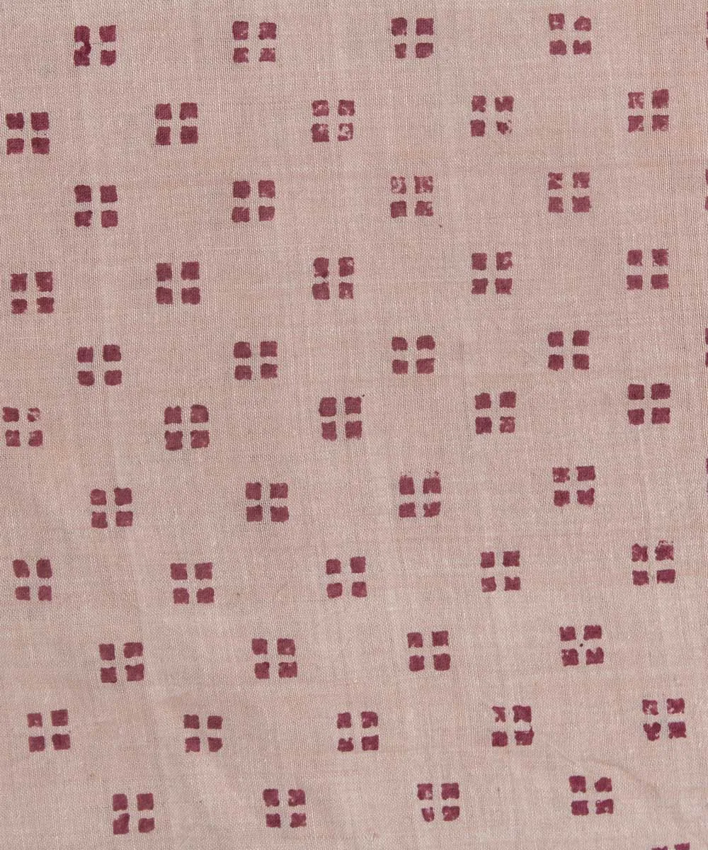 0.7m Beige Mangalgiri Handwoven Cotton Fabric