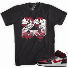 1 High FlyEase Black White Fire Red Shirt 23 Ball