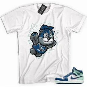 1 Mid Mystic Navy Mint Foam Shirt Slam Dunk Bear