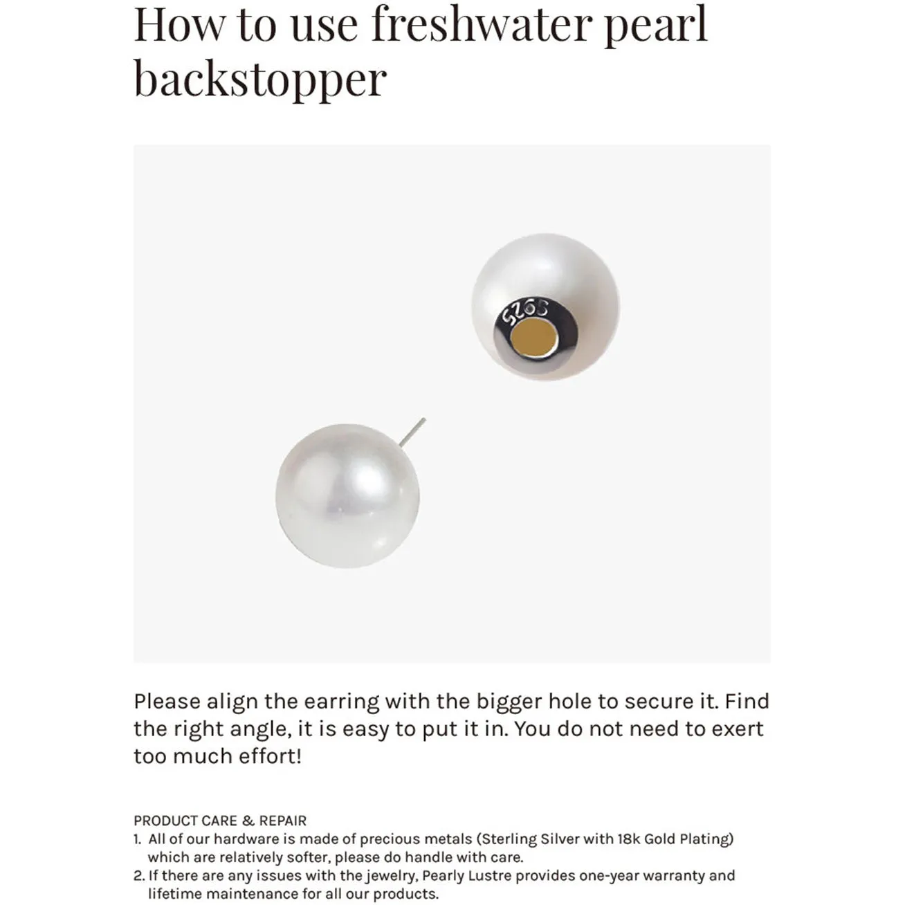 18k Gold Freshwater Pearl Earrings KE00099