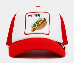 #2 Weiner Hot Dog Trucker Mens Hat (Red/White)