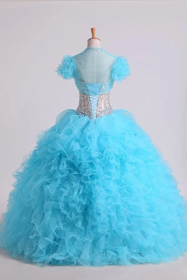 2024 Beaded Bodice Sweetheart Balll Gown Quinceanera Dresses Floor PP79168D