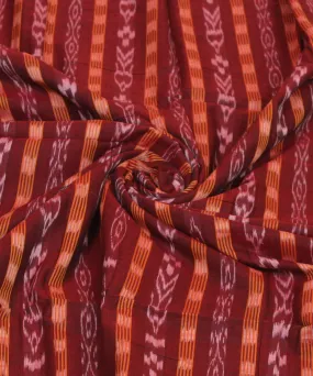 2.4 m maroon handwoven nuapatna cotton kurta material