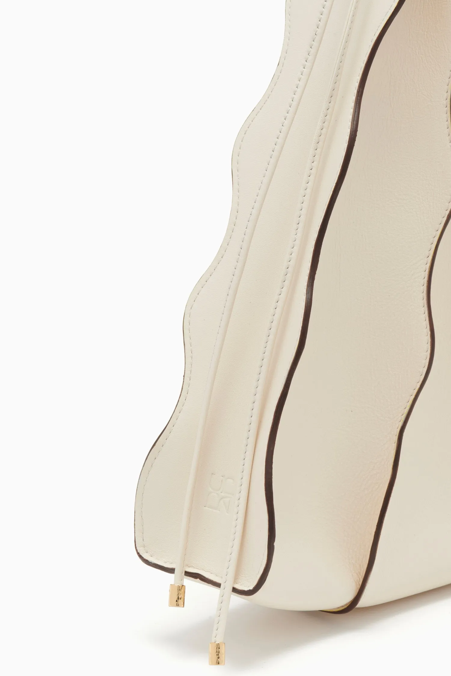 Adria Pleated Wave Tote - Alabaster