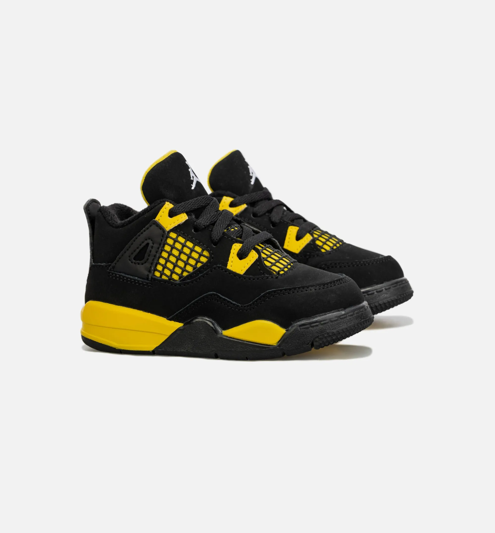 Air Jordan 4 Retro Thunder Infant Toddler Lifestyle Shoe - Black/Yellow