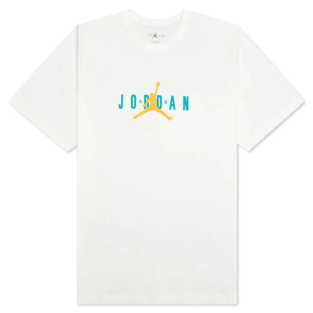 Air Jordan S/S Tee - Sail/New Emerald/Taxi