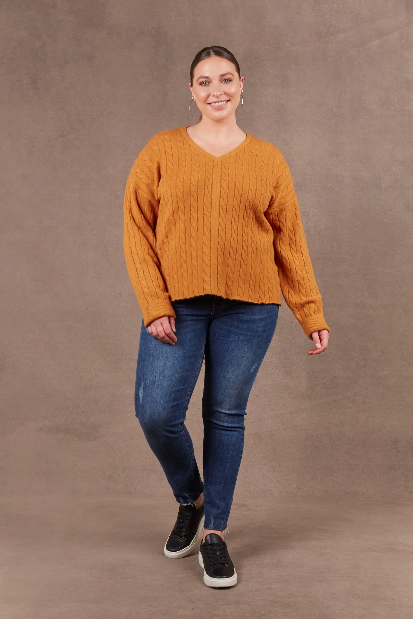 Alawa Cable Knit - Ochre