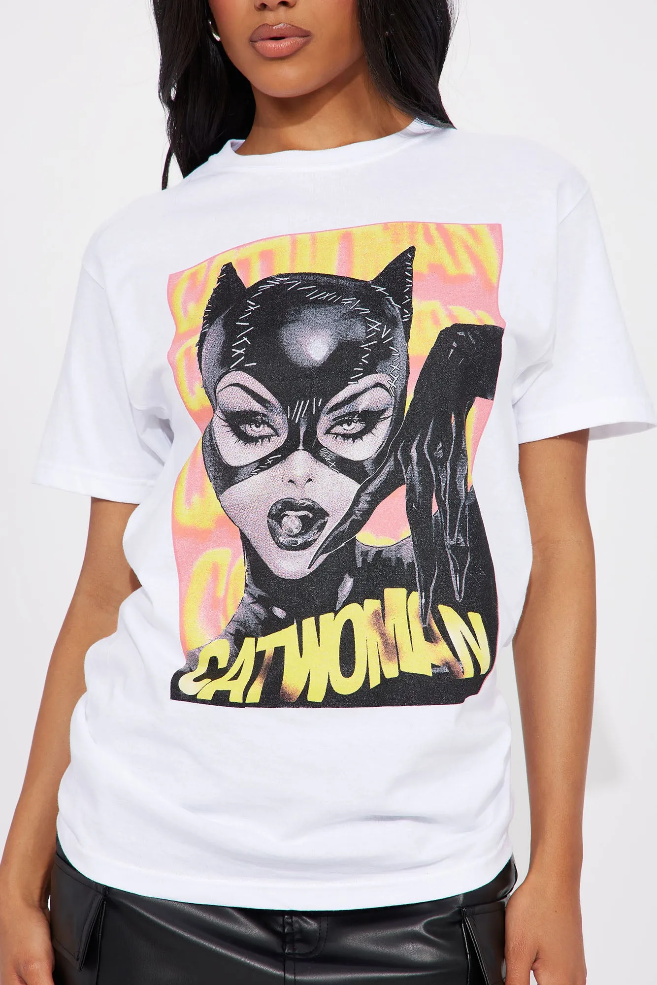 Alter Ego Catwoman Graphic Tee - White