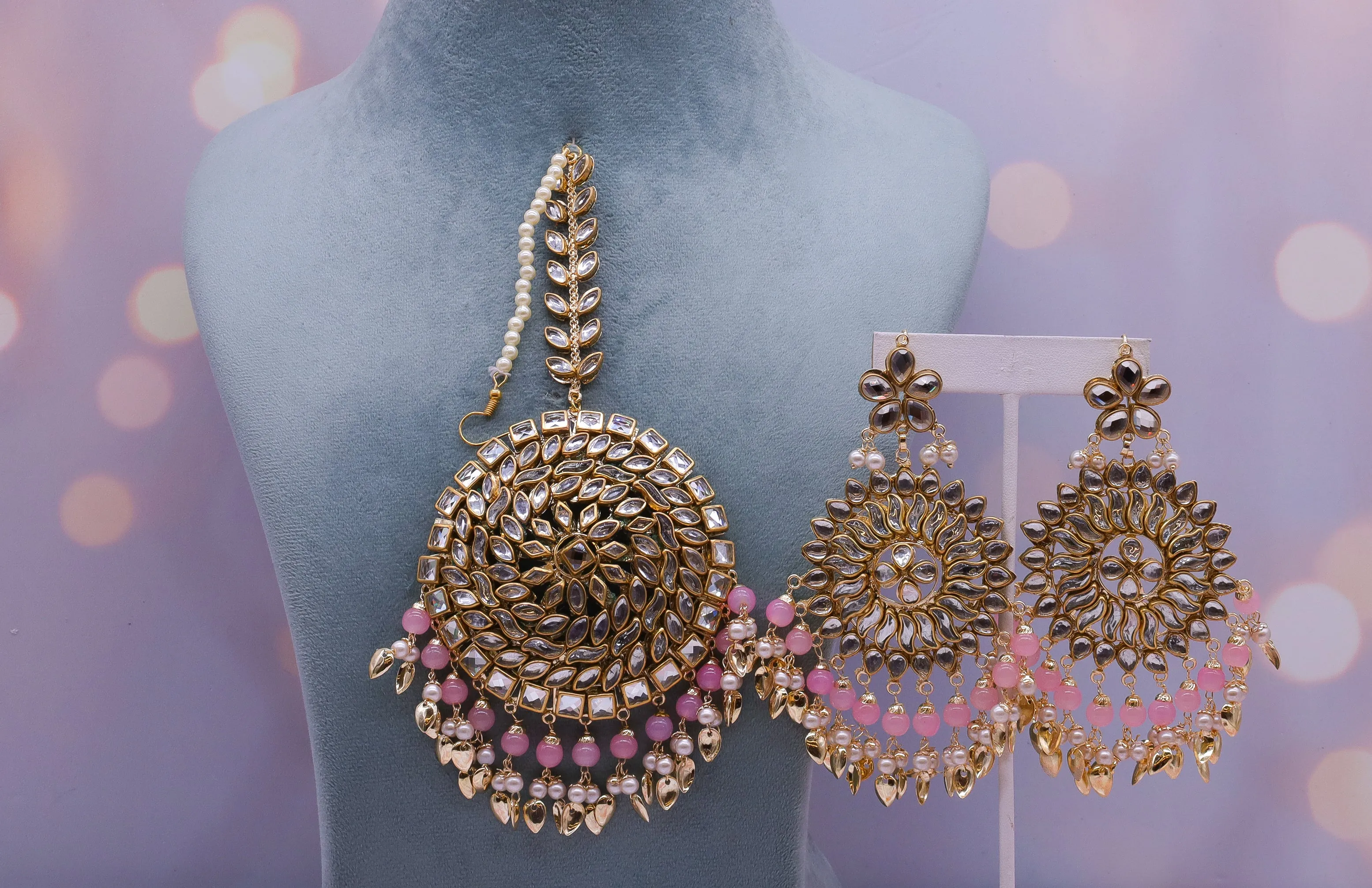 Anvi  Earrings With Tikka