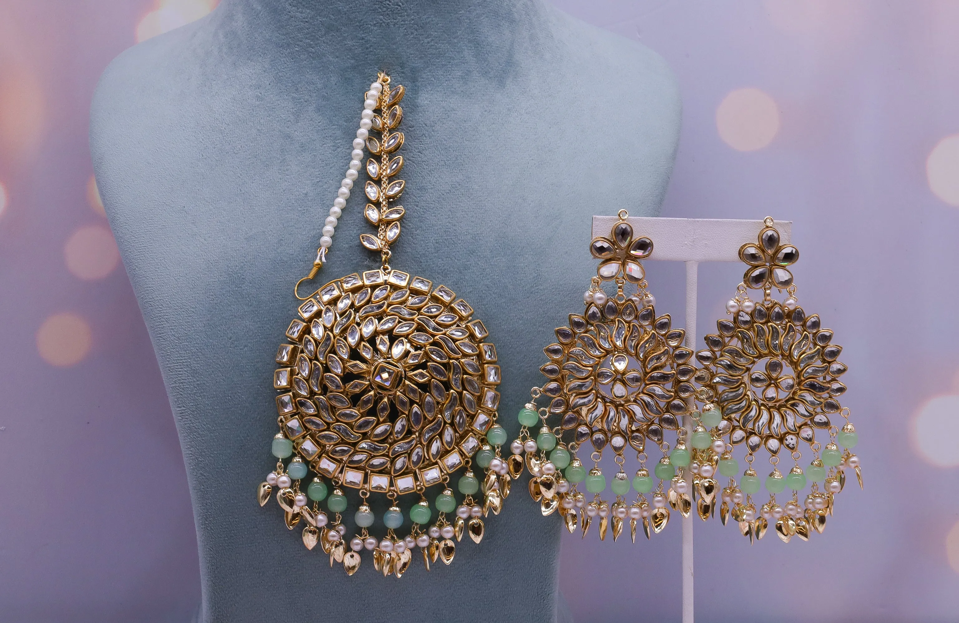 Anvi  Earrings With Tikka