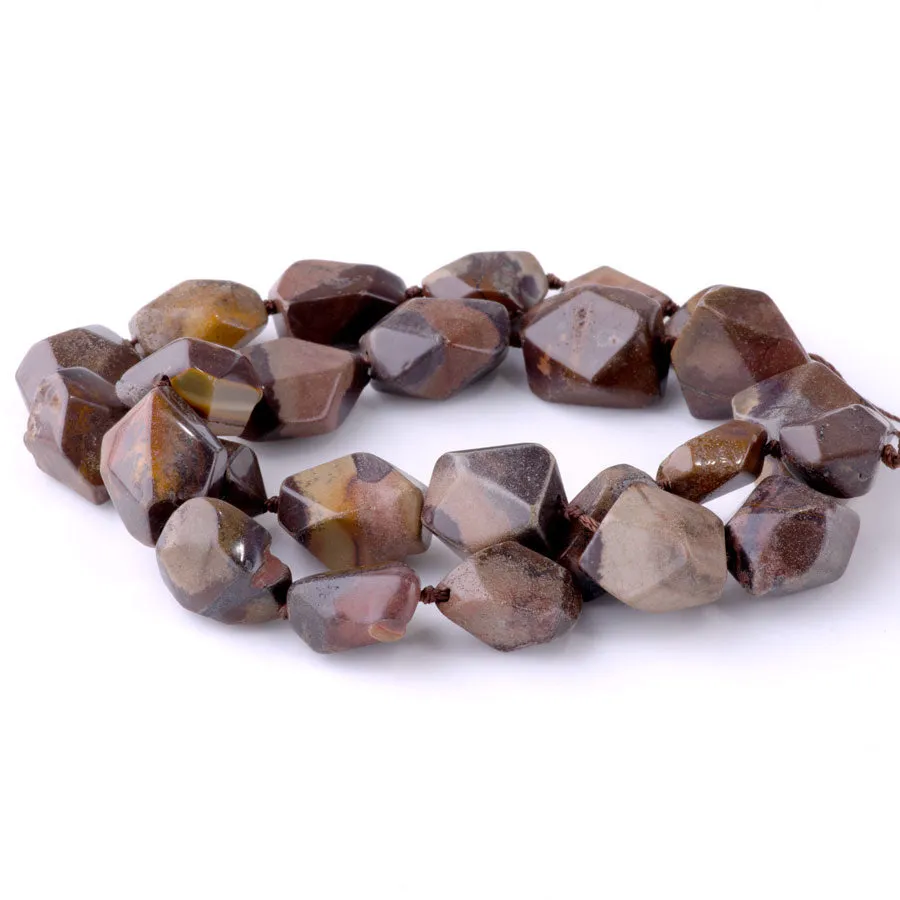 Autumn Leaf Jasper 12-25mm Freeform Nugget - 15-16 Inch