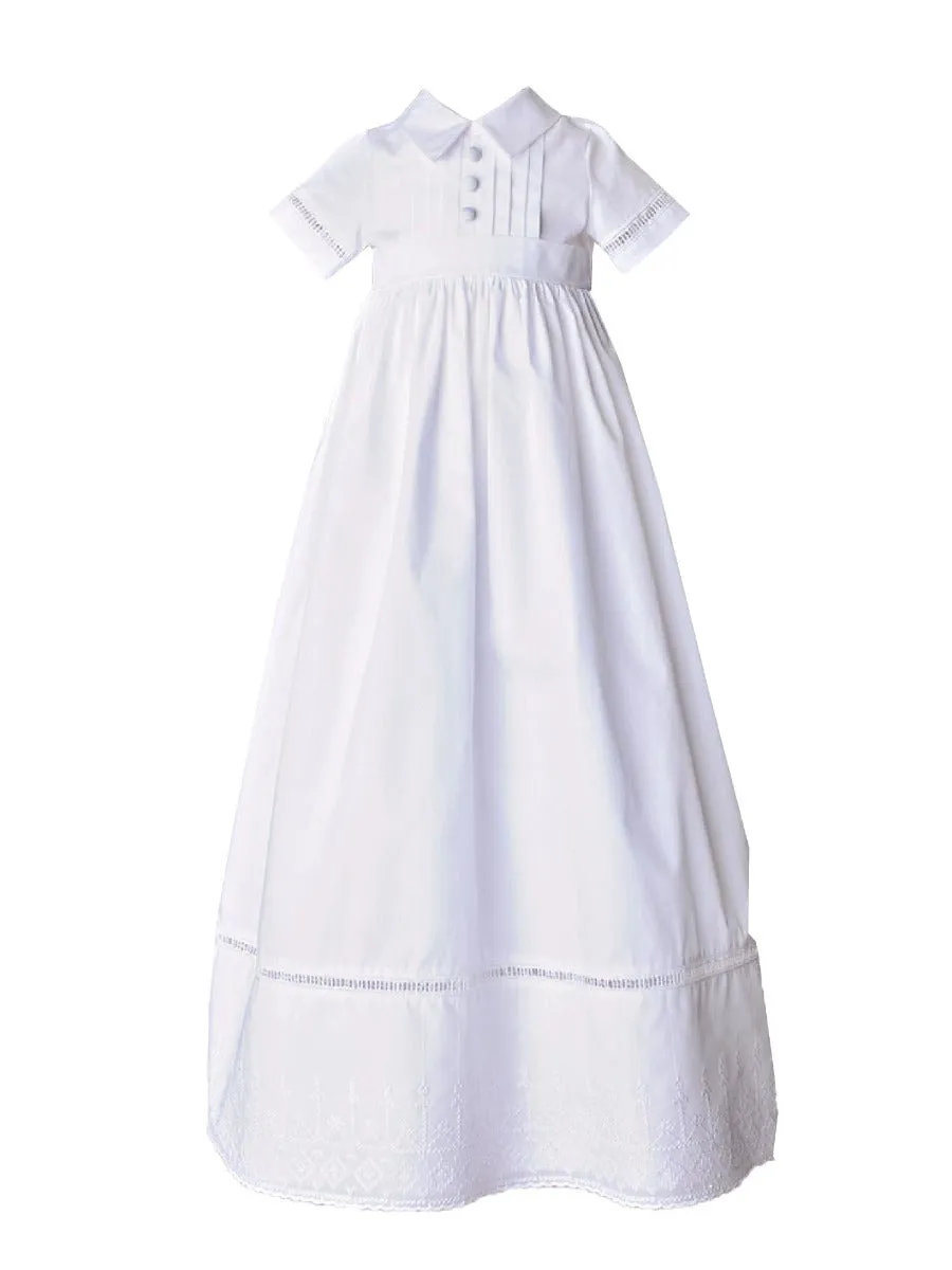 Baby Boys White Sean Christening Gown Newborn-24M