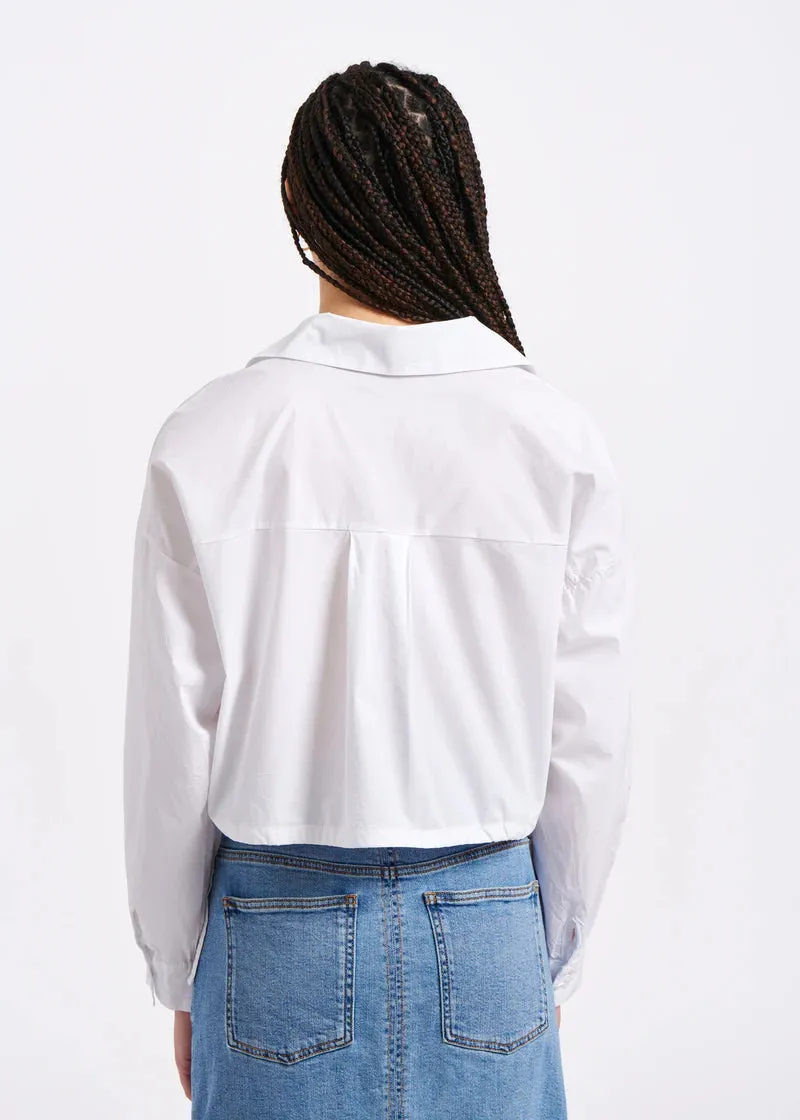 BERTA CROPPED BUTTON-UP SHIRT - HUMILITY