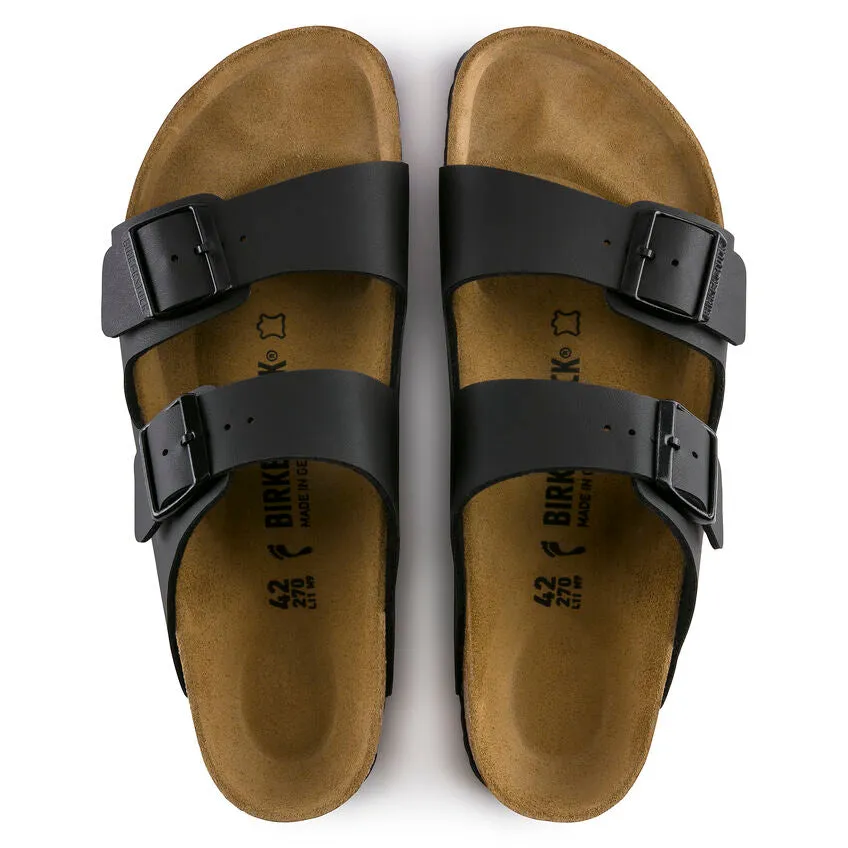 Birkenstock UNISEX Arizona Birko-Flor (Black - Wide Fit)