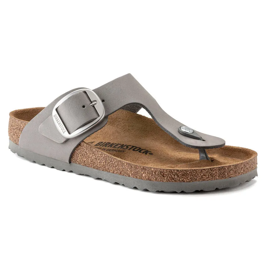 Birkenstock Women's Gizeh Big Buckle Nubuck Leather (Dove Gray)