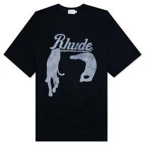 Black Cat Tee - Vintage Black