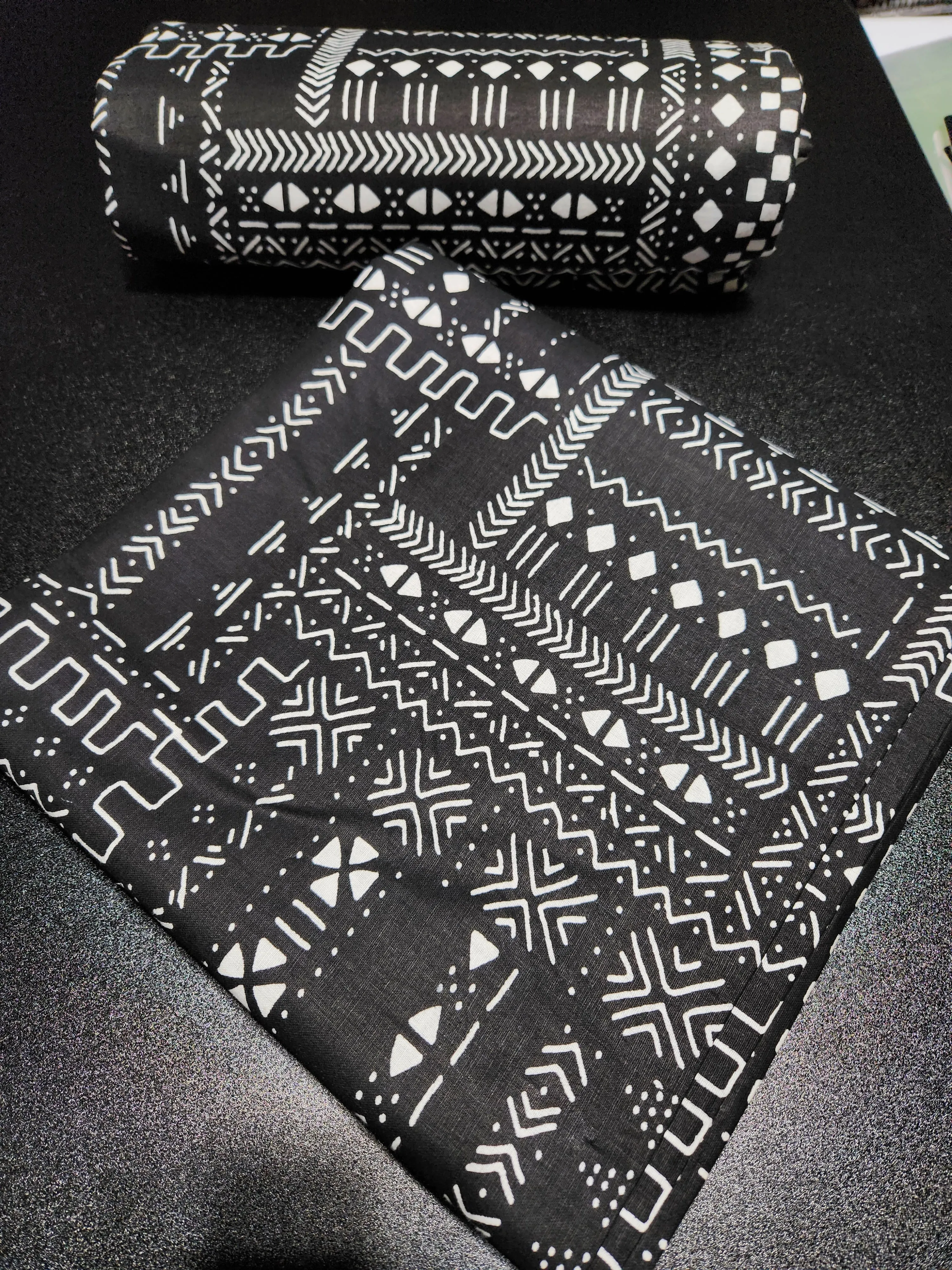 Black Tribal Ankara Print Fabric