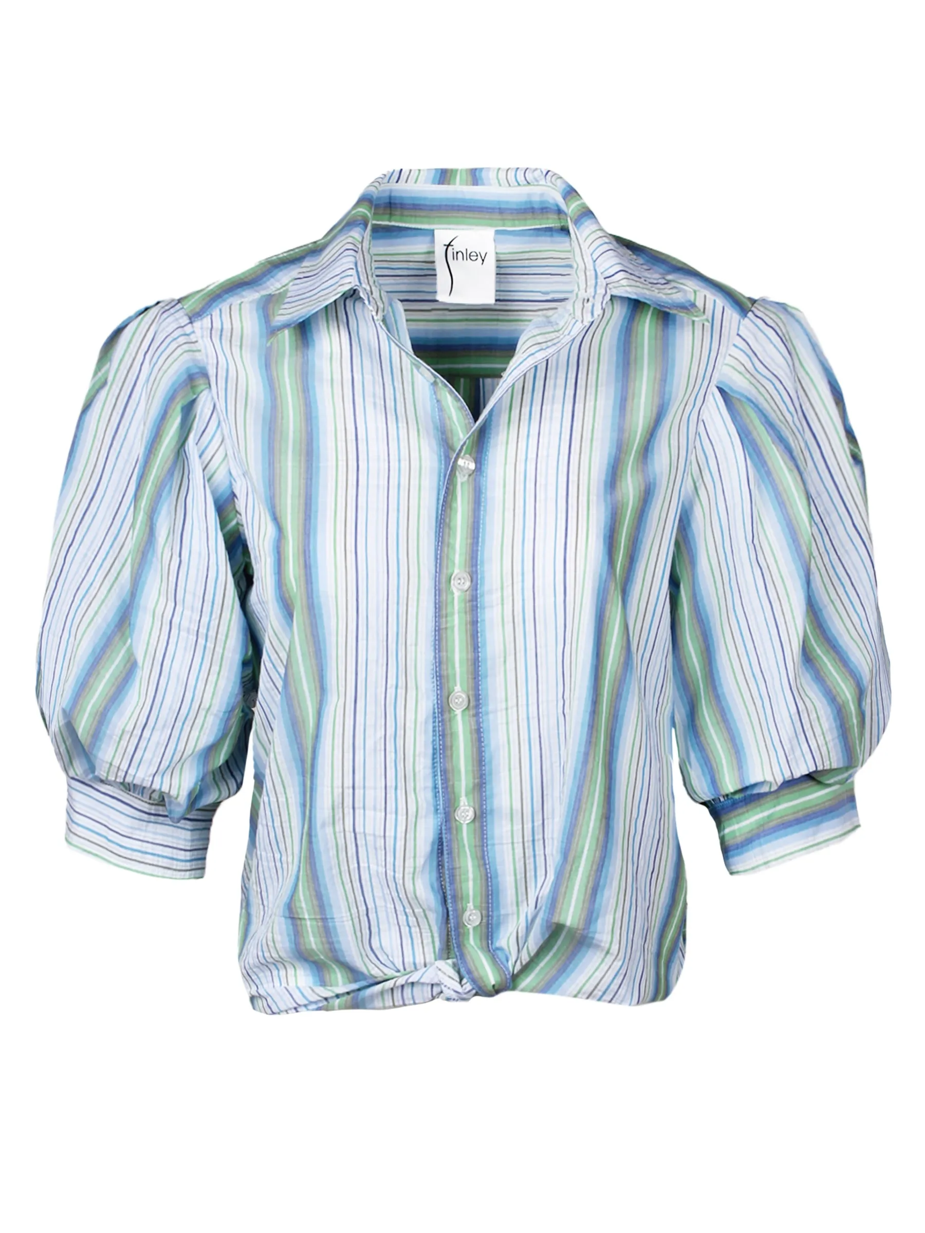 Bomba Shirt Blue Green Stripe