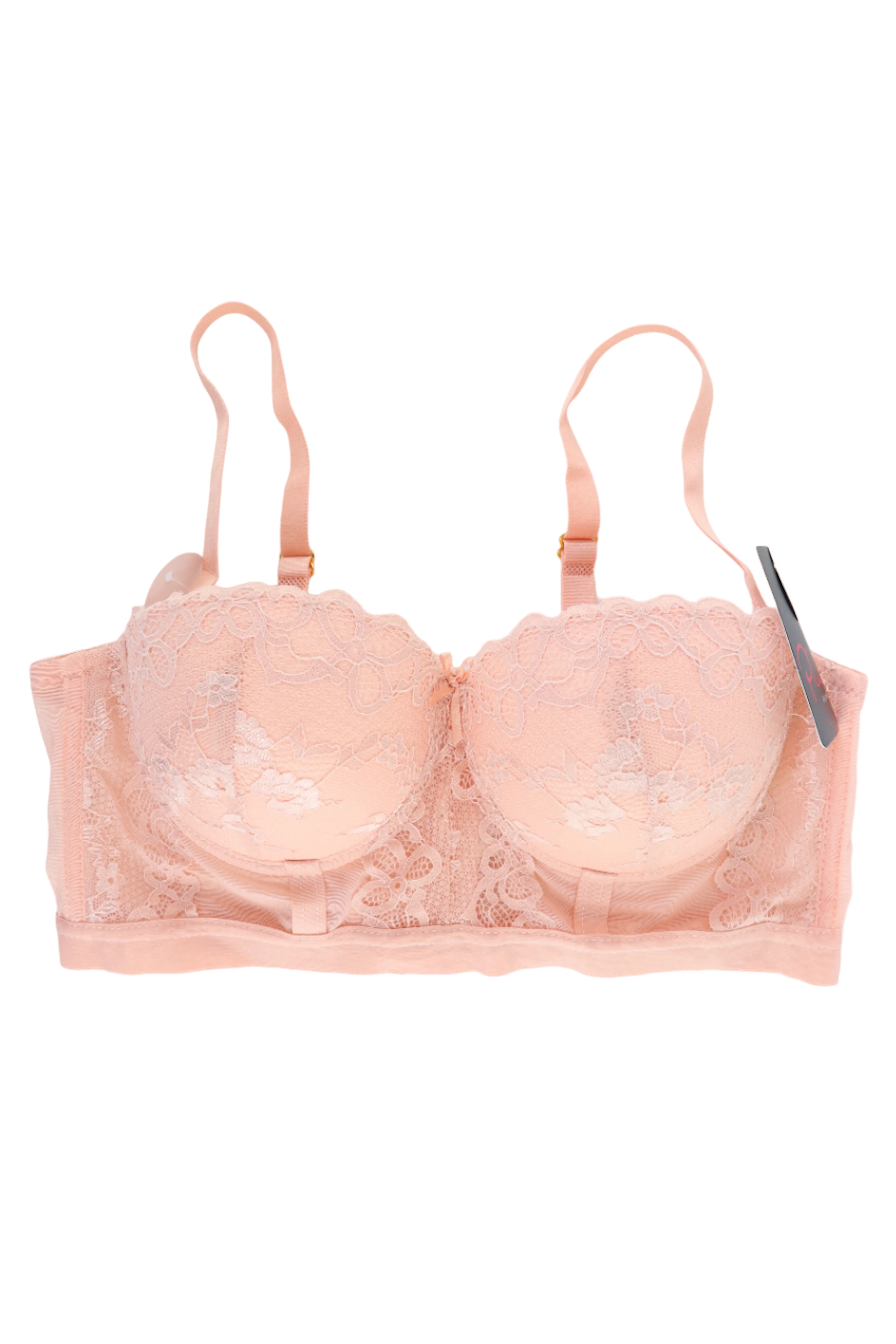 BRA STRAPLESS DE ENCAJE Y MESH COLORES PASTEL PI1422B