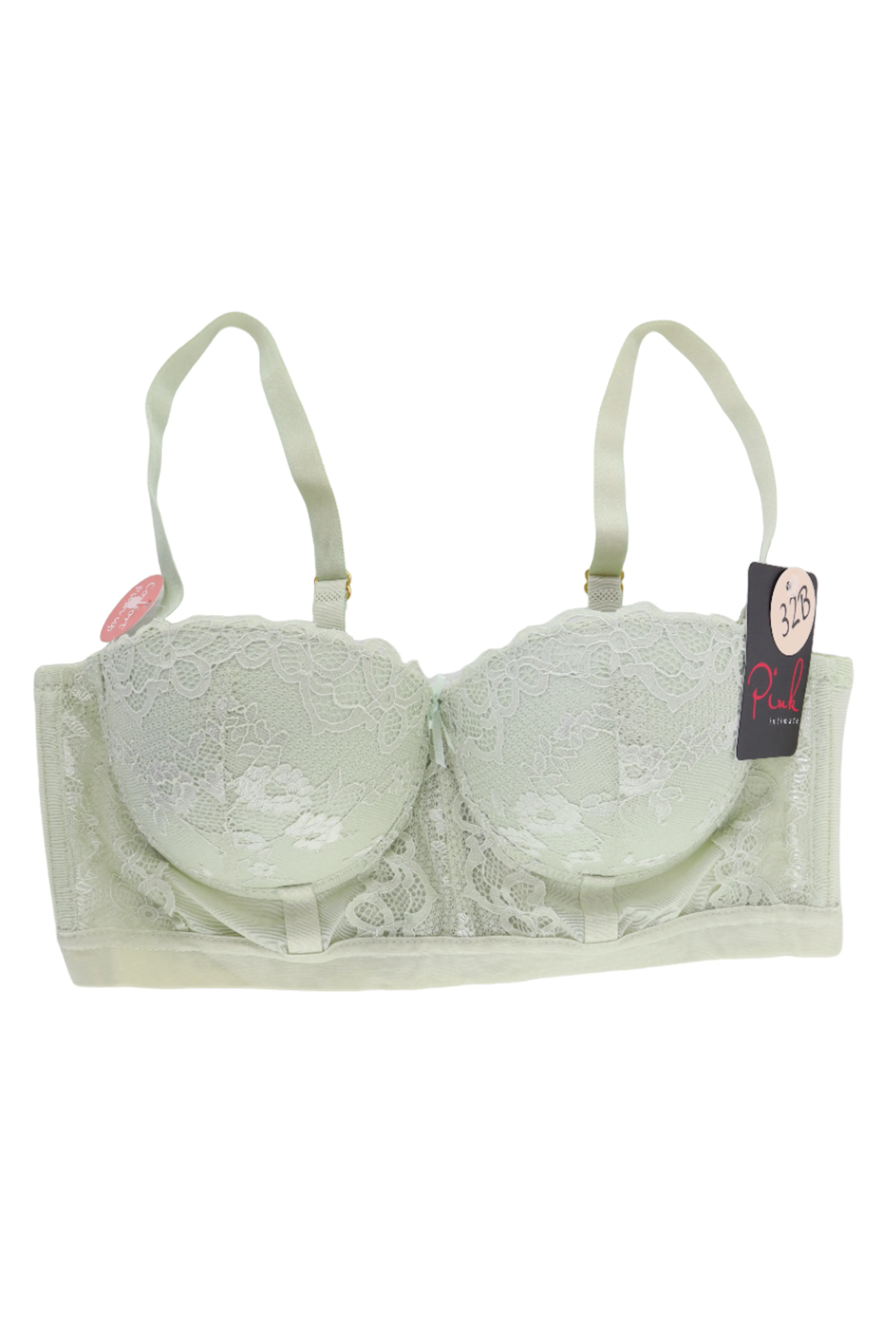 BRA STRAPLESS DE ENCAJE Y MESH COLORES PASTEL PI1422B