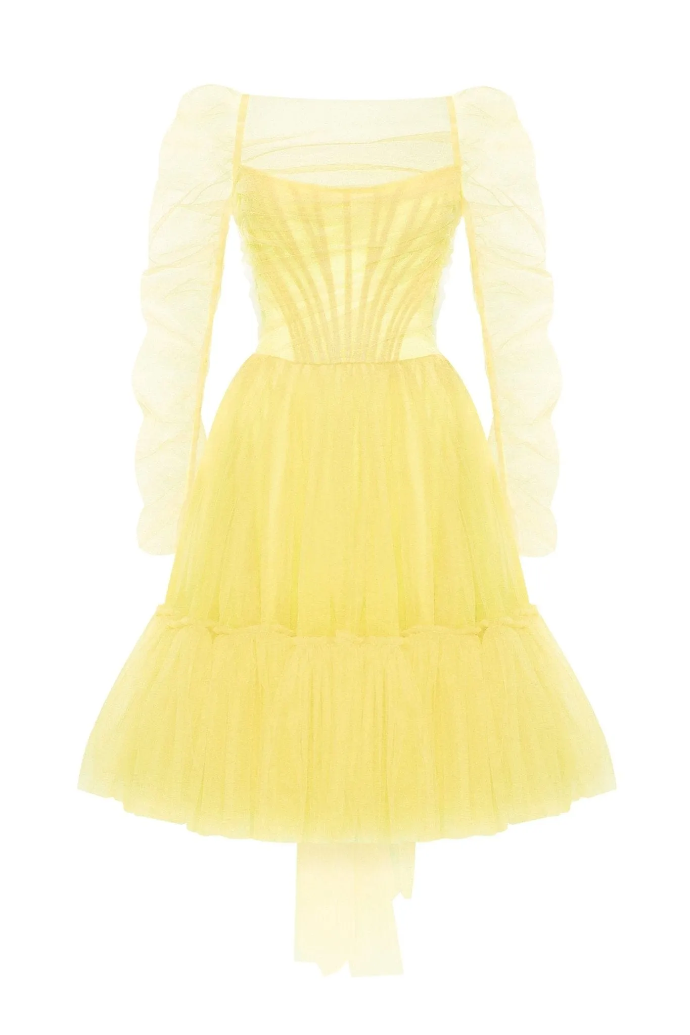 Bright Yellow tulle dress