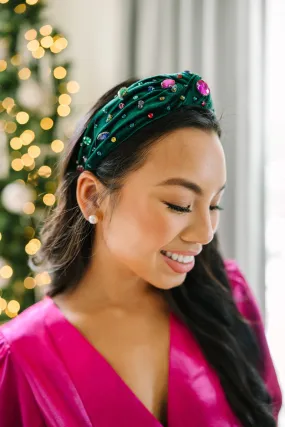 Can't Stop You Emerald Velvet Headband