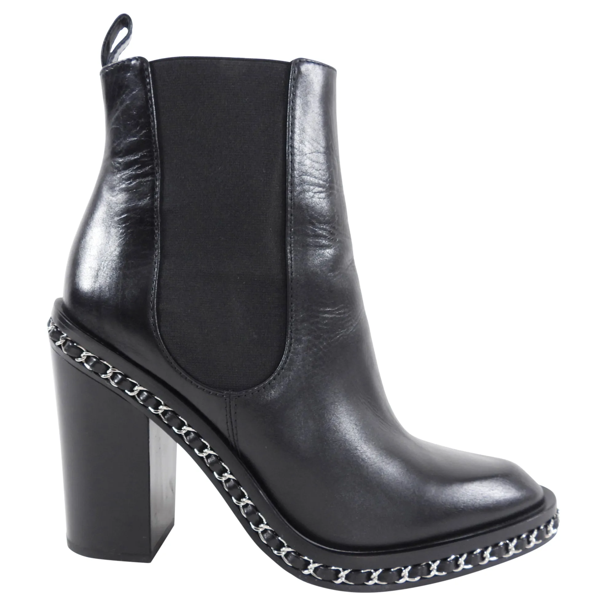 Chanel Fall 2013 Runway Black Chain Around Ankle Boot - 39.5