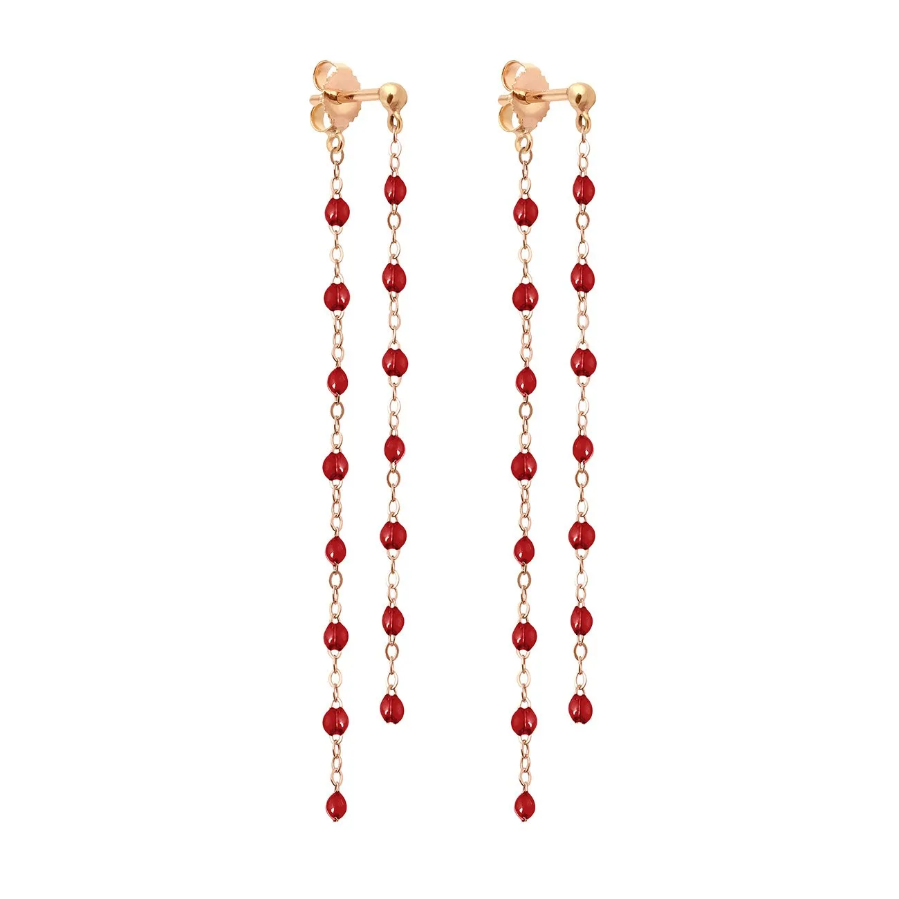 Classic Gigi dangling Cherry earrings, Rose Gold