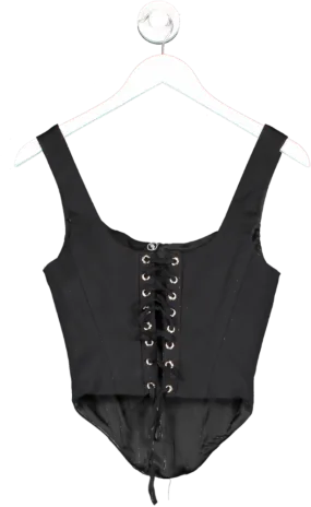 Club L Yolanda Black Strappy Corset Top UK 6