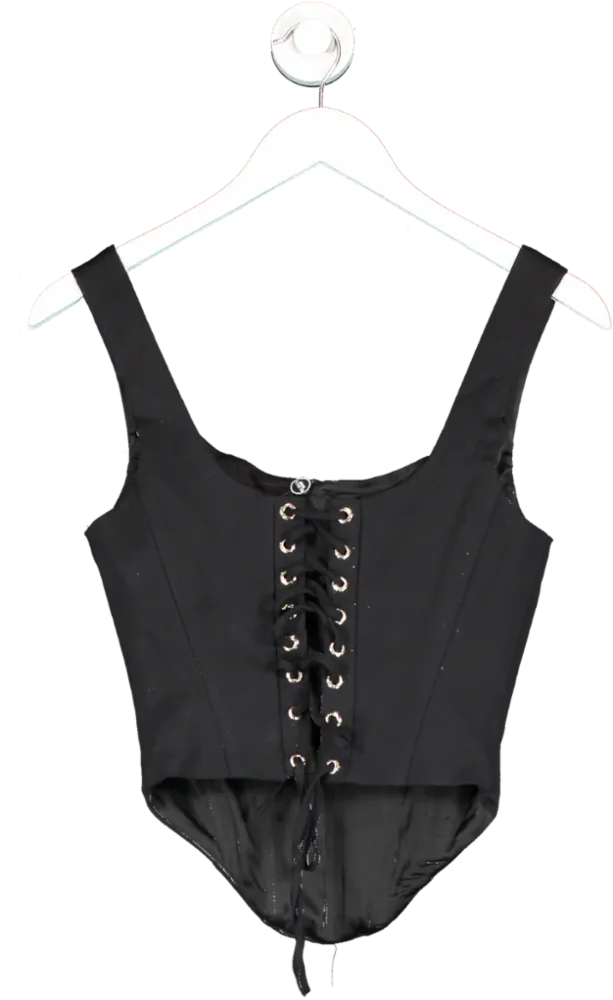 Club L Yolanda Black Strappy Corset Top UK 6