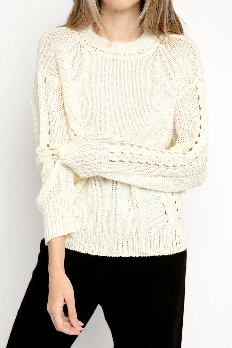 Crewneck Sweater in Ivory