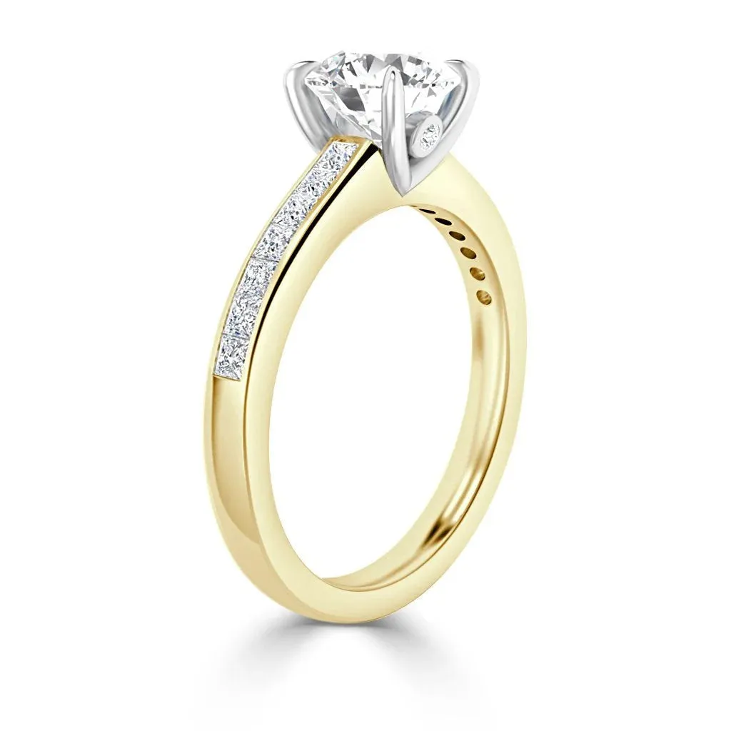 Crystal - 18ct Yellow Gold - Round