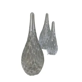 Crystal Teardrop Set of 3 Josef Svarc Czech