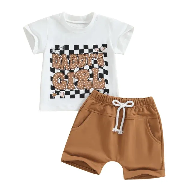 DADDY'S GIRL Checkers Summer Outfit