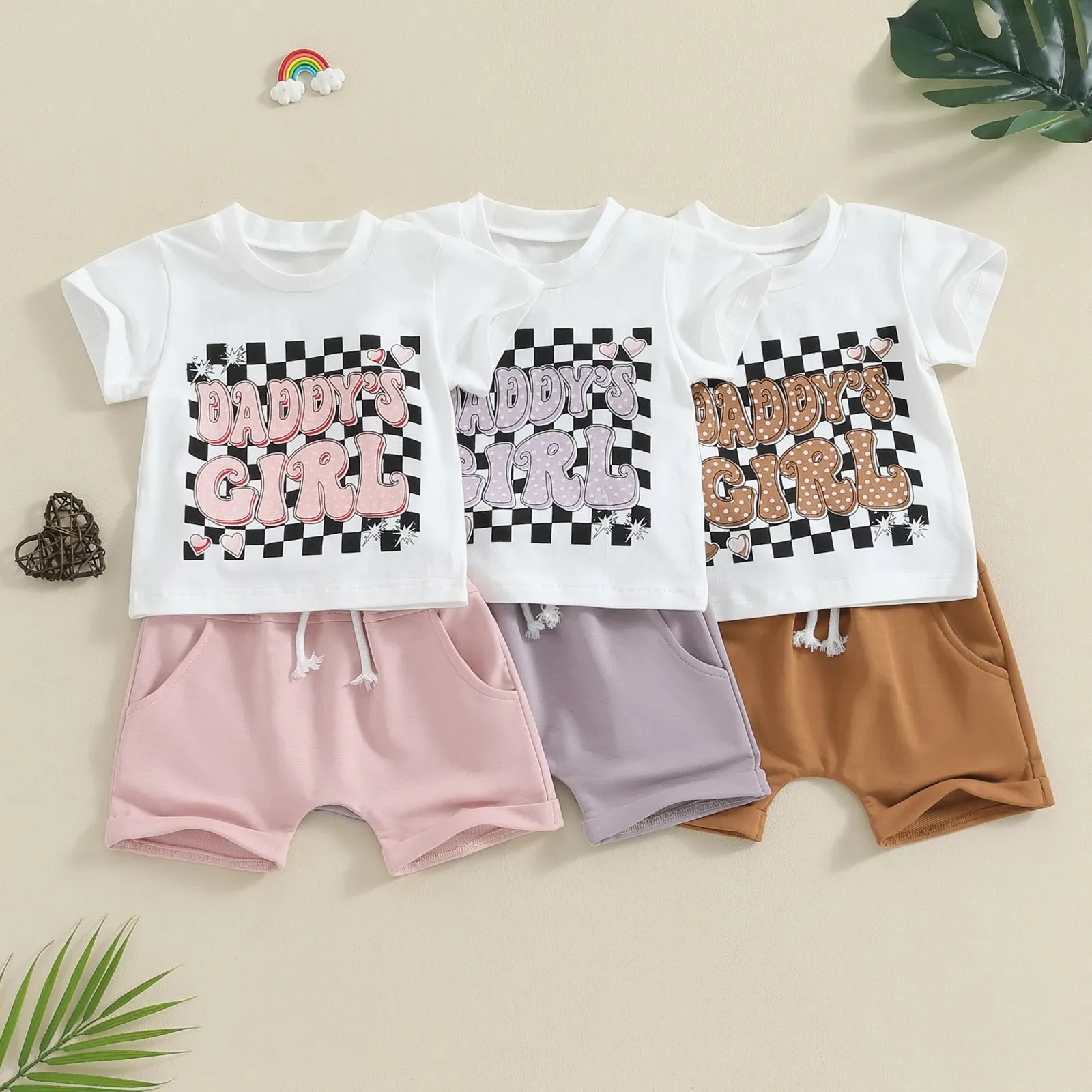 DADDY'S GIRL Checkers Summer Outfit