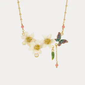 Daffodils & Butterfly Necklace