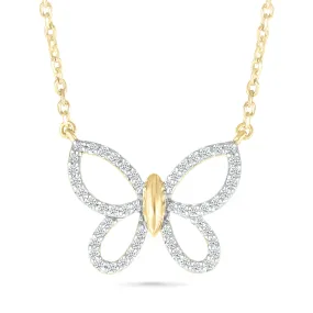 Diamond Butterfly Necklace