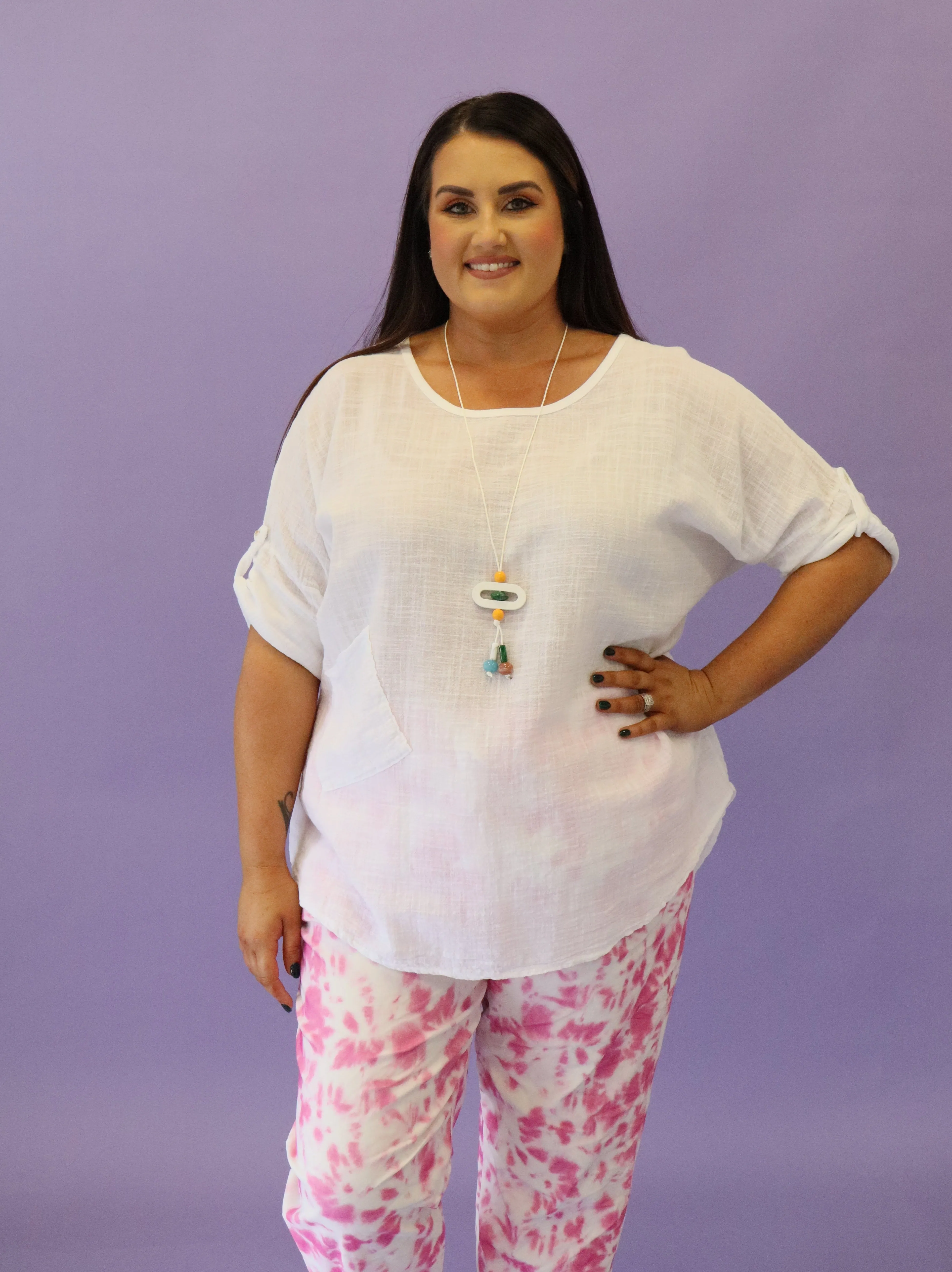 Elsie Cotton Top in White