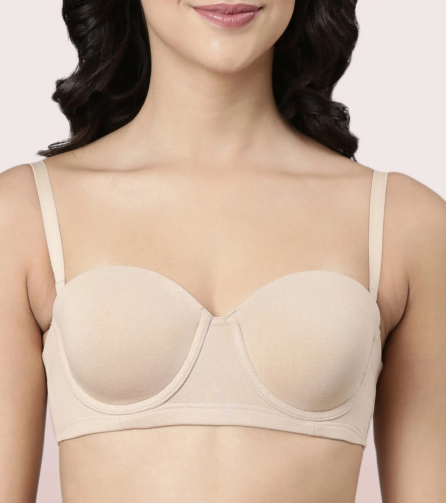 Enamor Multiway Bra For Women | High Coverage Cotton Strapless Bra For No Spill Coverage | A078Enamor Multiway Bra For Women | High Coverage Cotton Strapless Bra For No Spill Coverage | A078