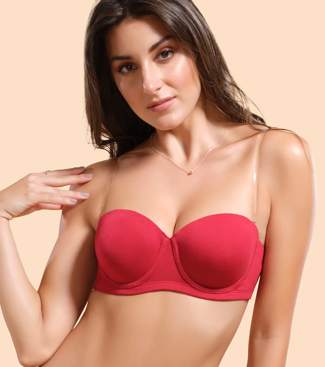 Enamor Multiway Bra For Women | High Coverage Cotton Strapless Bra For No Spill Coverage | A078Enamor Multiway Bra For Women | High Coverage Cotton Strapless Bra For No Spill Coverage | A078