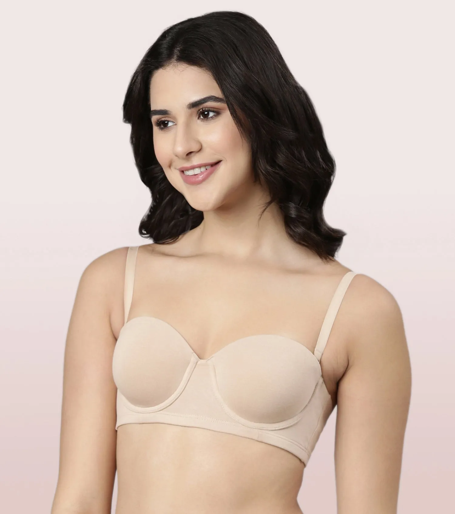 Enamor Multiway Bra For Women | High Coverage Cotton Strapless Bra For No Spill Coverage | A078Enamor Multiway Bra For Women | High Coverage Cotton Strapless Bra For No Spill Coverage | A078