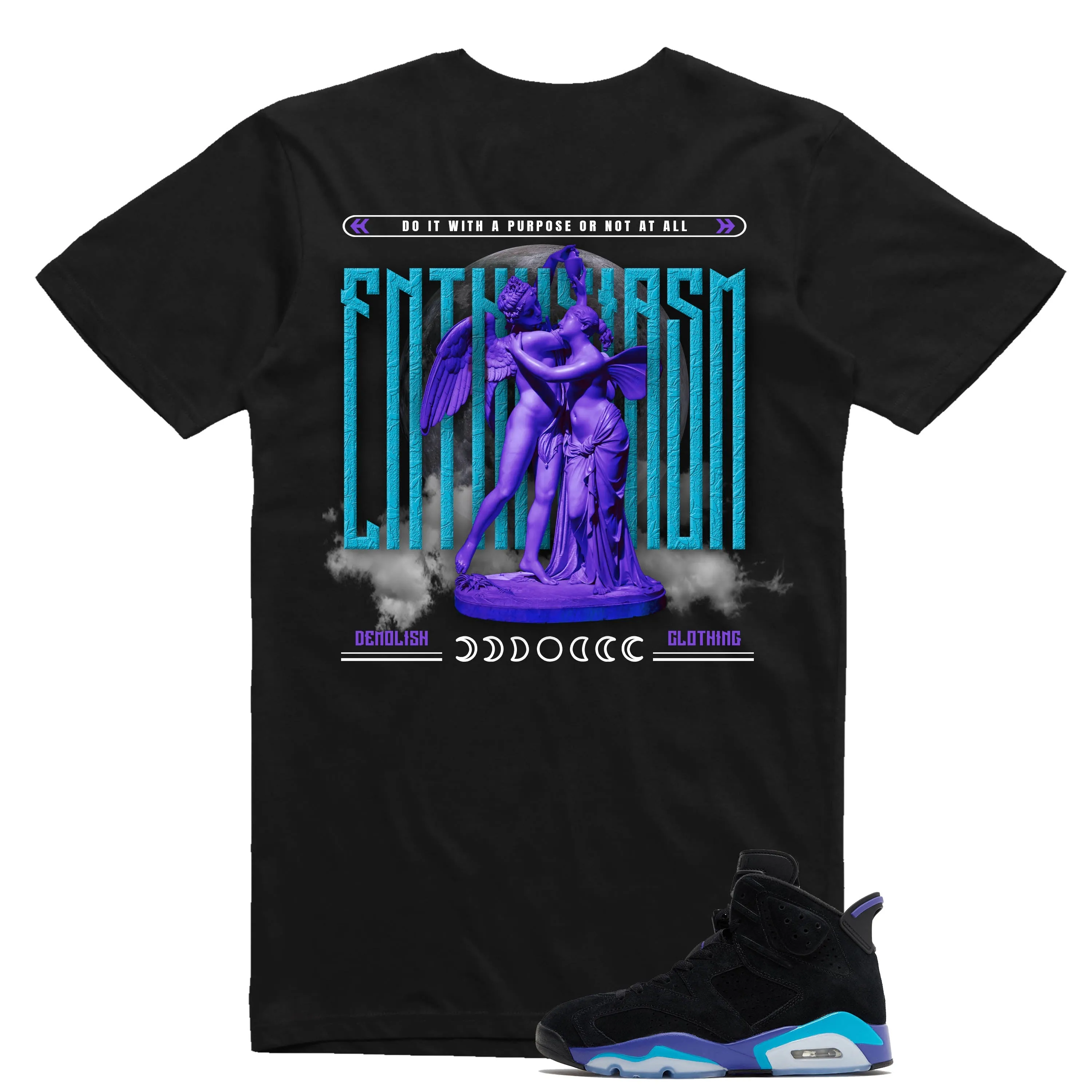 Enthusiasm Purpose Tee (Blk/Aqua/Prp)