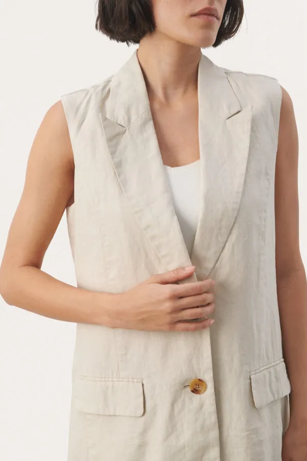 ENYO LINEN VEST (FRENCH OAK) - PART TWO