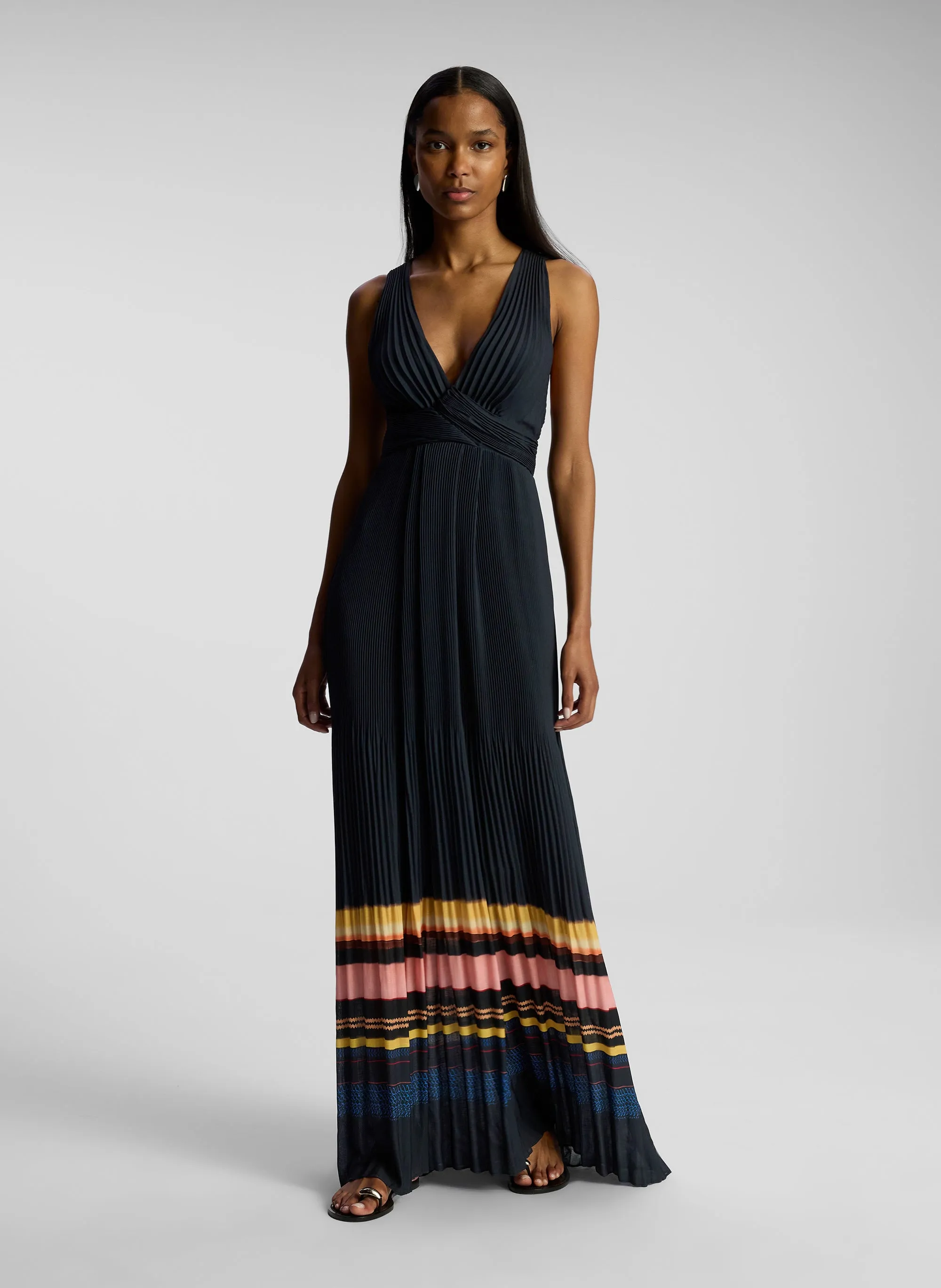 Everly Pleated Gown