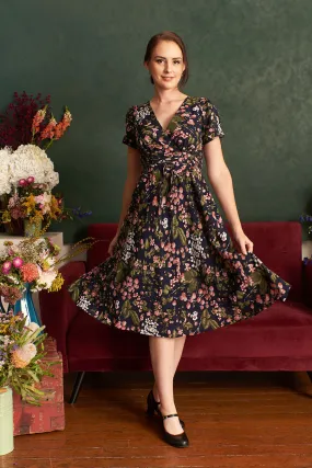 Fiorella Corset Navy Berries Dress