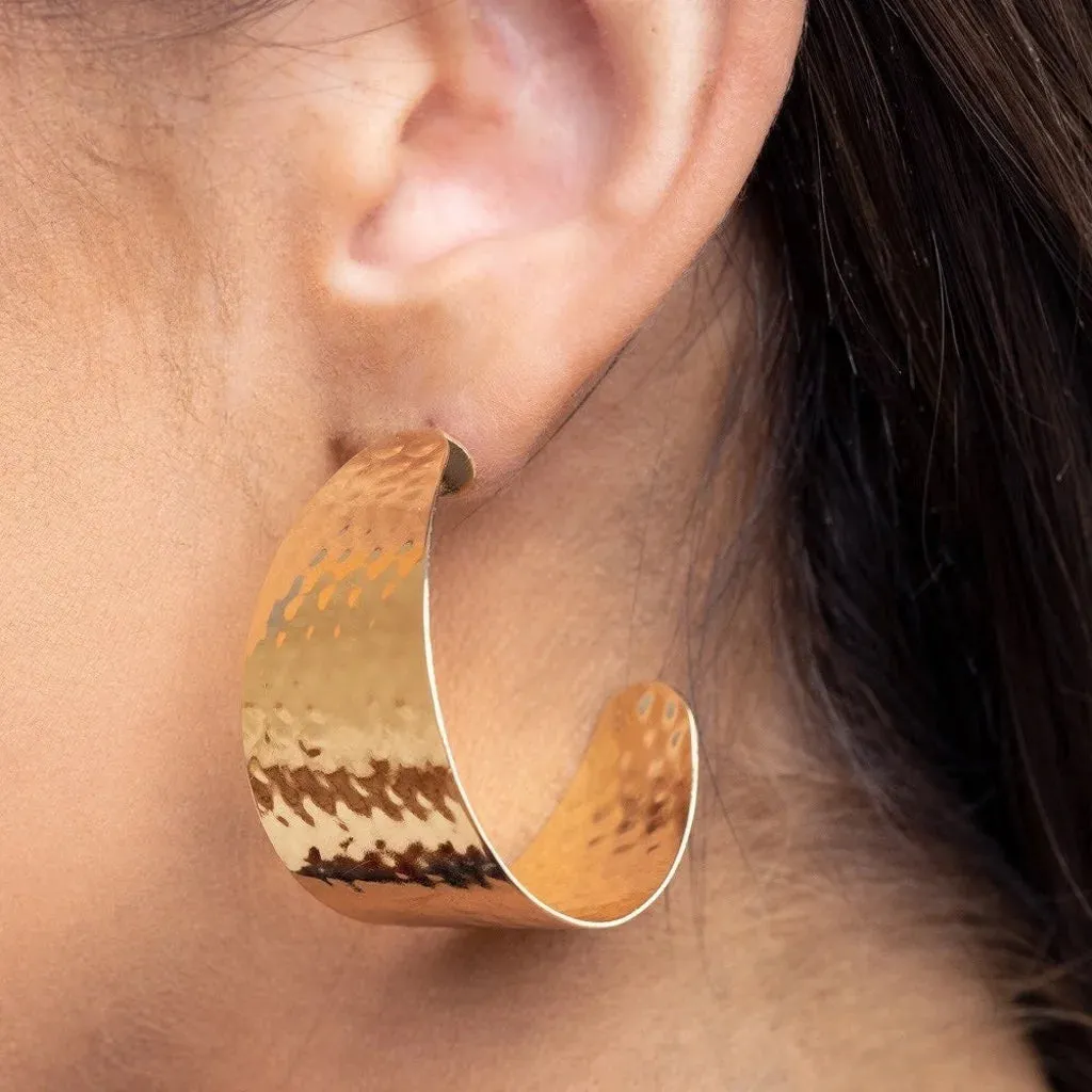 Flatten The Curve Earrings- Gold Paparazzi