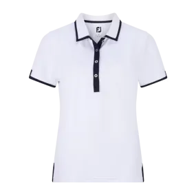 FootJoy Womens Stretch Pique Trim Solid Polo