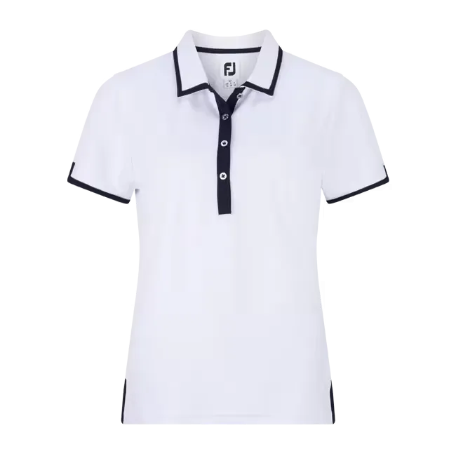 FootJoy Womens Stretch Pique Trim Solid Polo