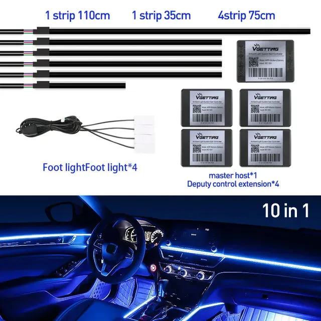 Full Color Streamer Car Ambient Lights