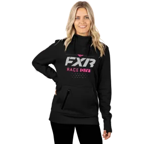 FXR Women's Race Division Tech Pullover Fleece Black/Electric Pink